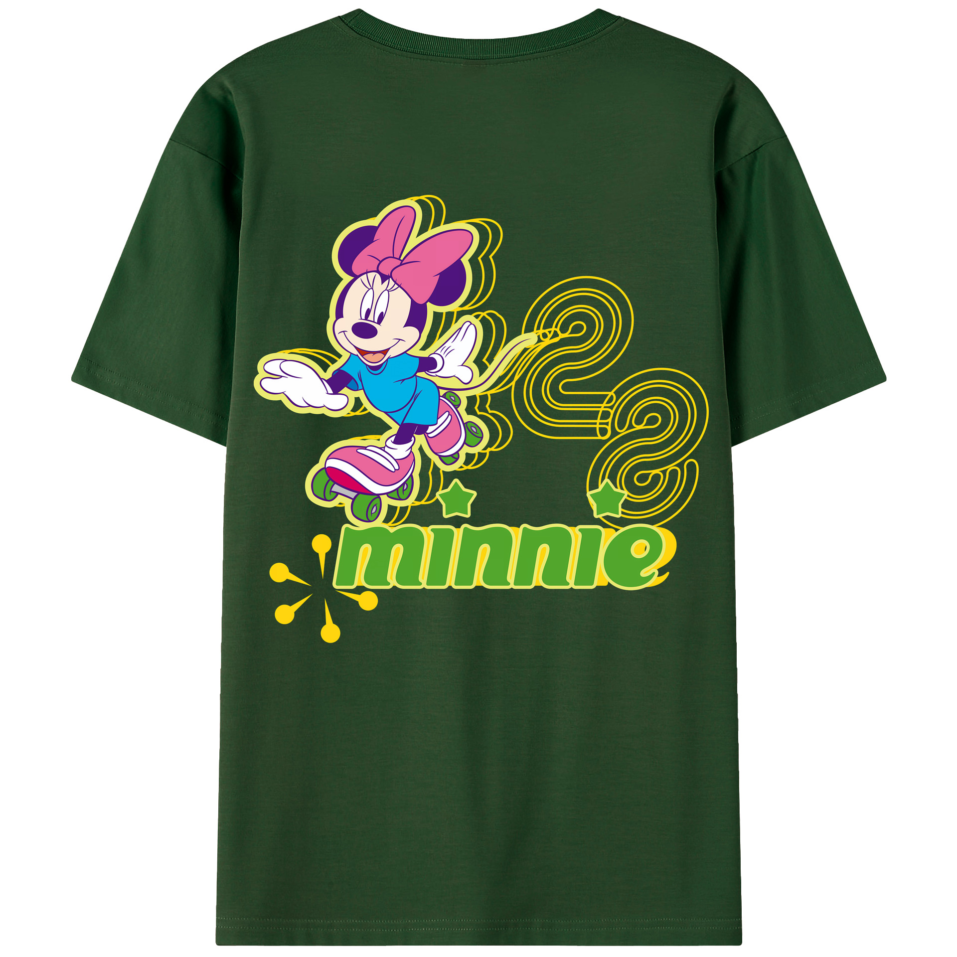 （画像用） ミッキーマウス Mickey Mouse 綿100％半袖Tシャツ（背面プリント）